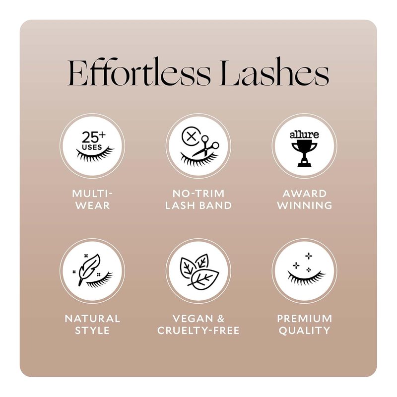 Effortless Velour Lashes - Natural Fluffy False Eyelashes, Lightweight & Reusable | Vegan, No Trim, All Eye Shapes