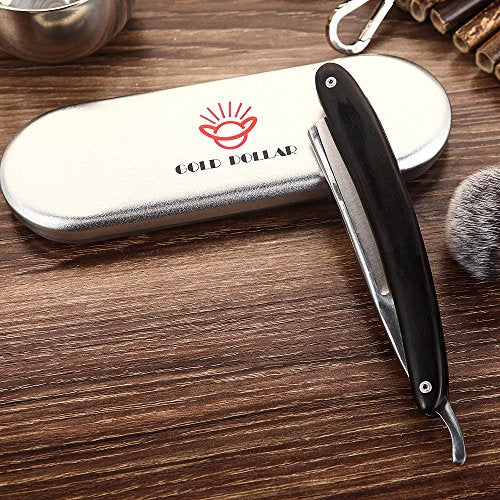 Gold Dollar Straight Razor with Wooden Scale – Vintage Barber-Grade, No Stabilizer