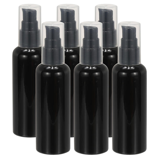 PATIKIL Travel Pump Bottles, 6 Pcs 3.4Oz(100ml) Leak Proof Refillable Empty Dispenser Container Squeeze Bottle with Pump for Shampoo Toiletries Lotion Cream, Clear