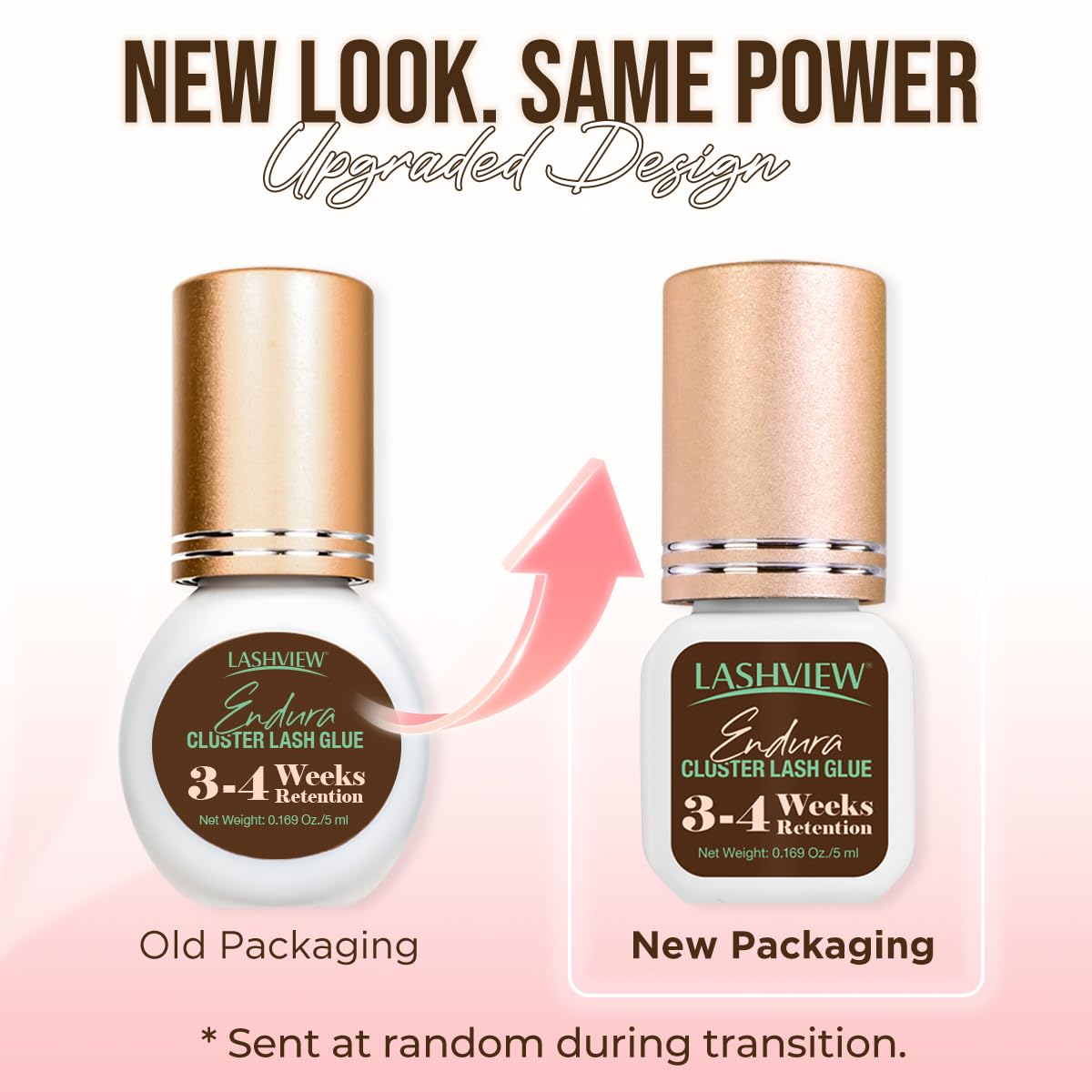 LASHVIEW Lash Cluster Glue Strong Hold, 3-4 Weeks Long-Lasting, Waterproof & Low Irritation, 2-3 Sec Drying Time, for Beginners & Professional Use(5ml)