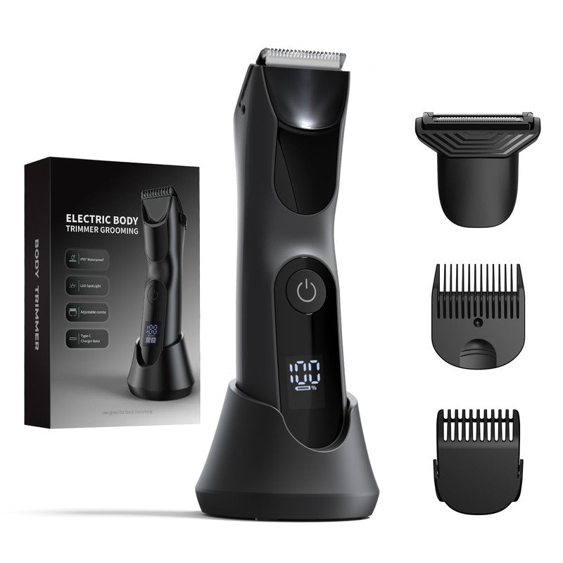 Roleader Body Hair Trimmer for Men, Manscape Pubic Hair Trimmer Balls, Body Shaver for Men Groin, IPX7 Waterproof Ball Trimmer, Electric Body Grooming, Bikini Razors Women, USB Recharge Dock