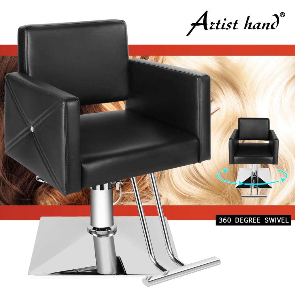 Artist hand Salon Chair for Hair Stylist with Heavy Duty Hydraulic Pump