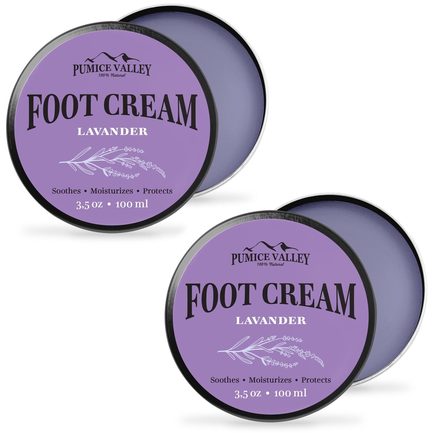 Pumice Valley Foot Balm Cream for Dry Cracked Heels and Feet - Natural Foot Moisturizer Balm for Calluses and Dry Feet Treatment