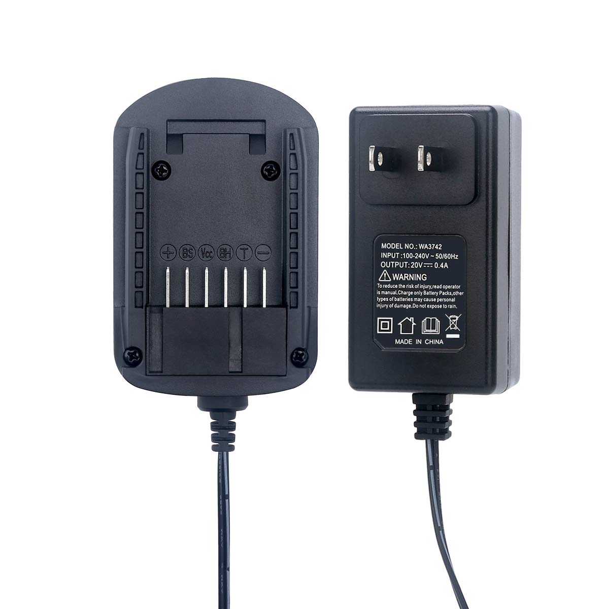 Lasica Replacement for Worx Battery Charger 20V WA3742 Compatible with Worx 20V Lithium Battery WA3520 WA3525 WA3578 WA3575 WA3522 WA3732 WA3770 WA3875 WA3881 Battery Charger