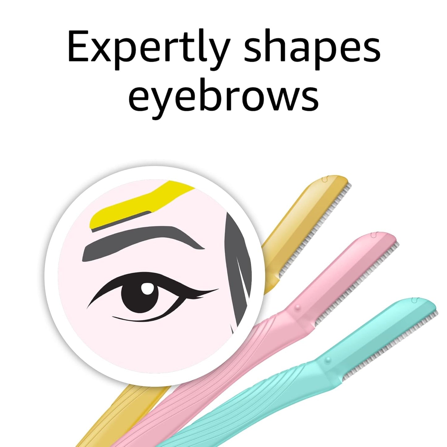 Dermaplane Razor - Peach Fuzz Remover & Face Shaver for Women | Eyebrow Trimmer, Exfoliating Tool, 9 Count