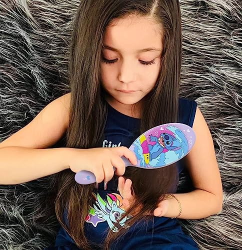 LUV HER Lilo & Stitch Hair Accessory Set - 9" Brush & 4 Scrunchies