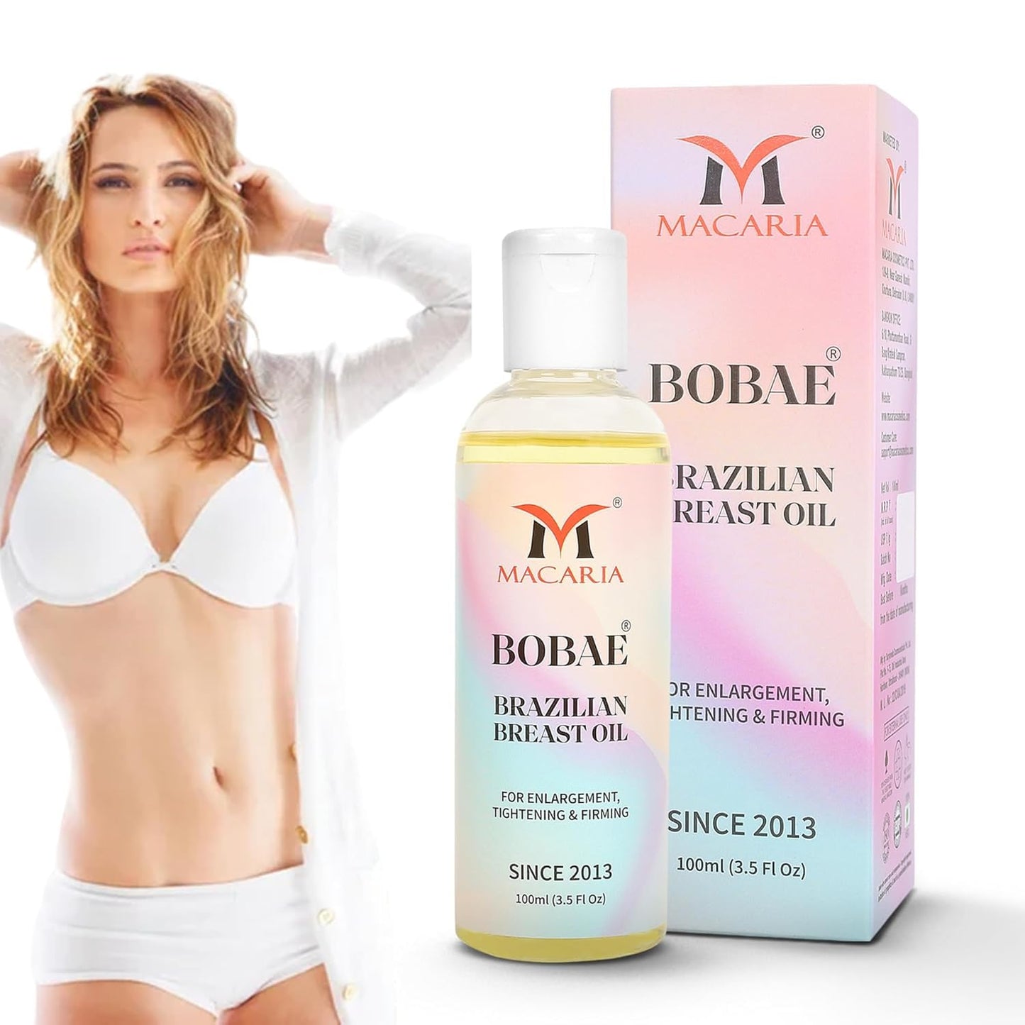 Brazilian Breast Tightening Oil - Firming & Toning Massage Gel for Enhanced Bust Size | Women's Breast Care