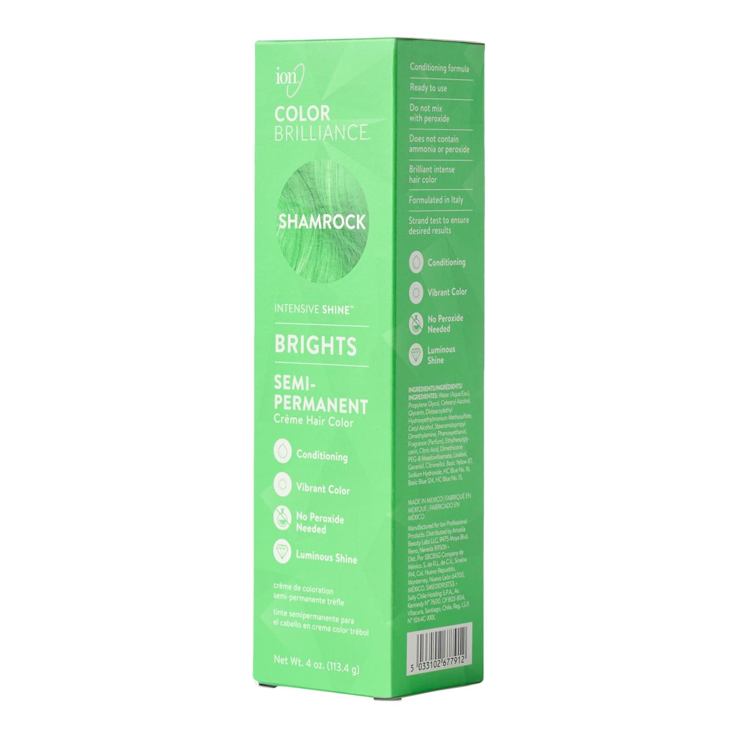 Brights Semi-Permanent Hair Color - Shamrock Green | Vibrant, Long-Lasting Formula