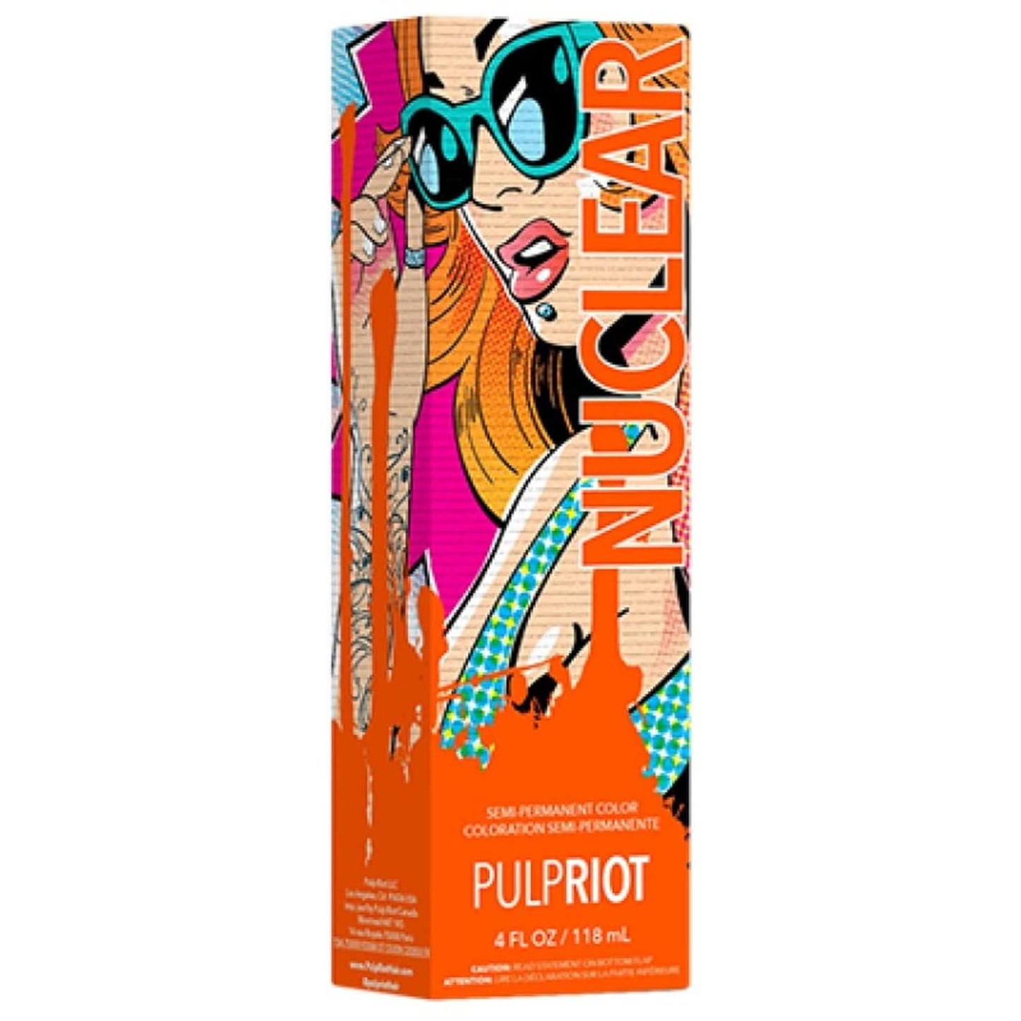 Pulp Riot Semi-Permanent Hair Color - NeoPop Nuclear 4oz | Vibrant, Long-Lasting Color