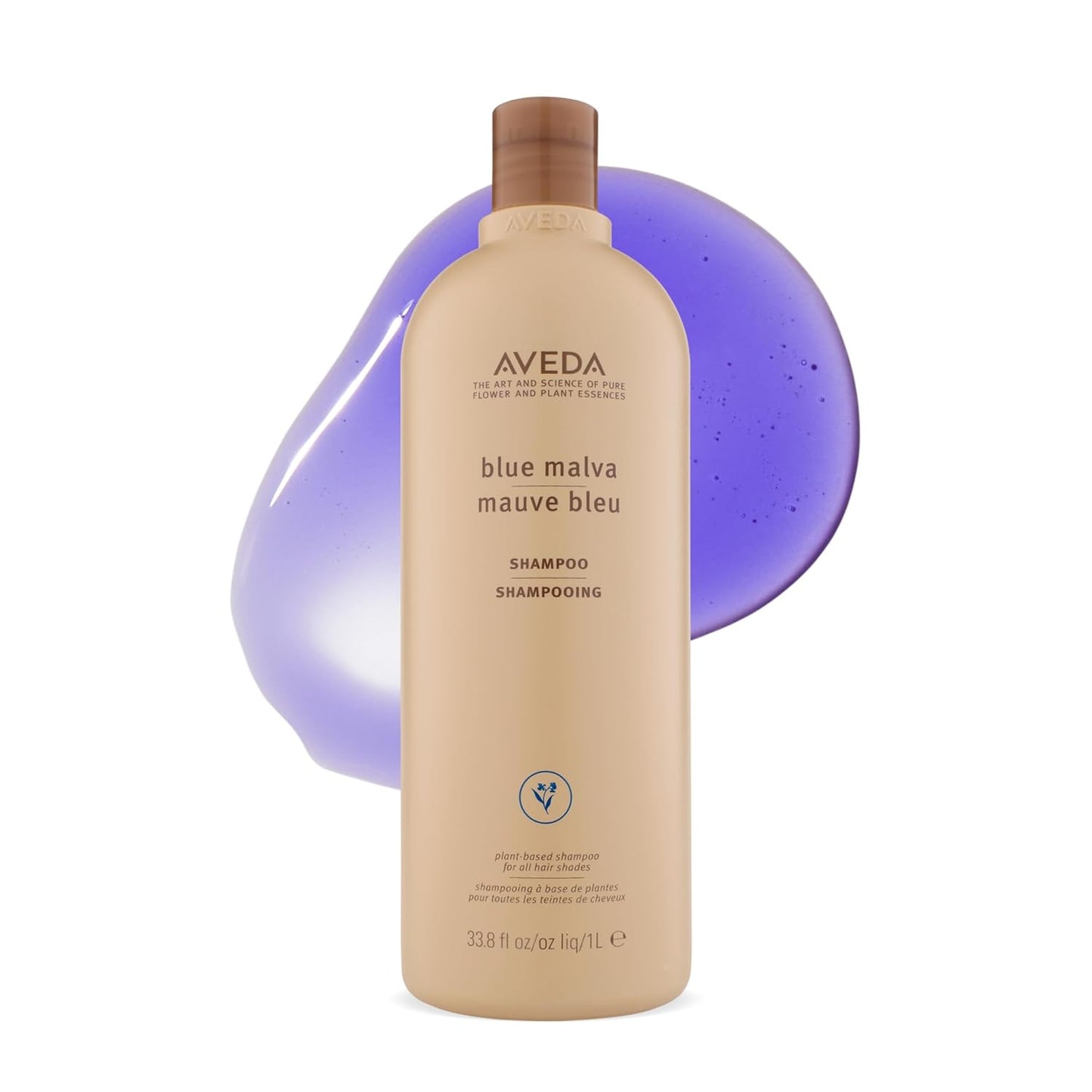 Aveda Blue Malva Shampoo - Purple Shampoo for Gray & Blonde Hair | Neutralizes Brassiness | 33.8 Fl Oz
