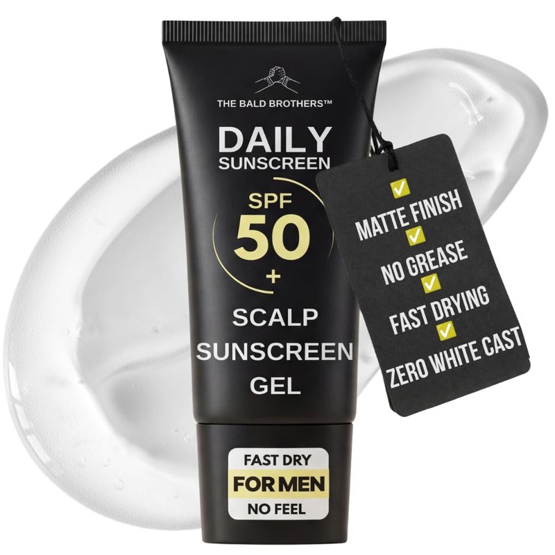 Daily Scalp Sunscreen SPF 50+ - Fragrance-Free Bald Head Care | Matte, No Grease, Vegan Formula