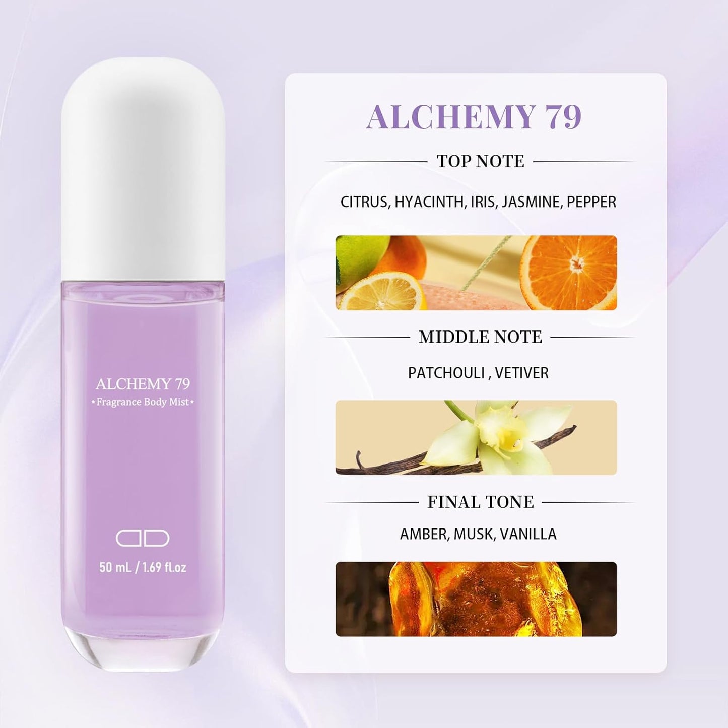 Sandalwood Hair & Body Perfume Mist - Refreshing Travel Size Spray | 1.7 Fl Oz / 50ml