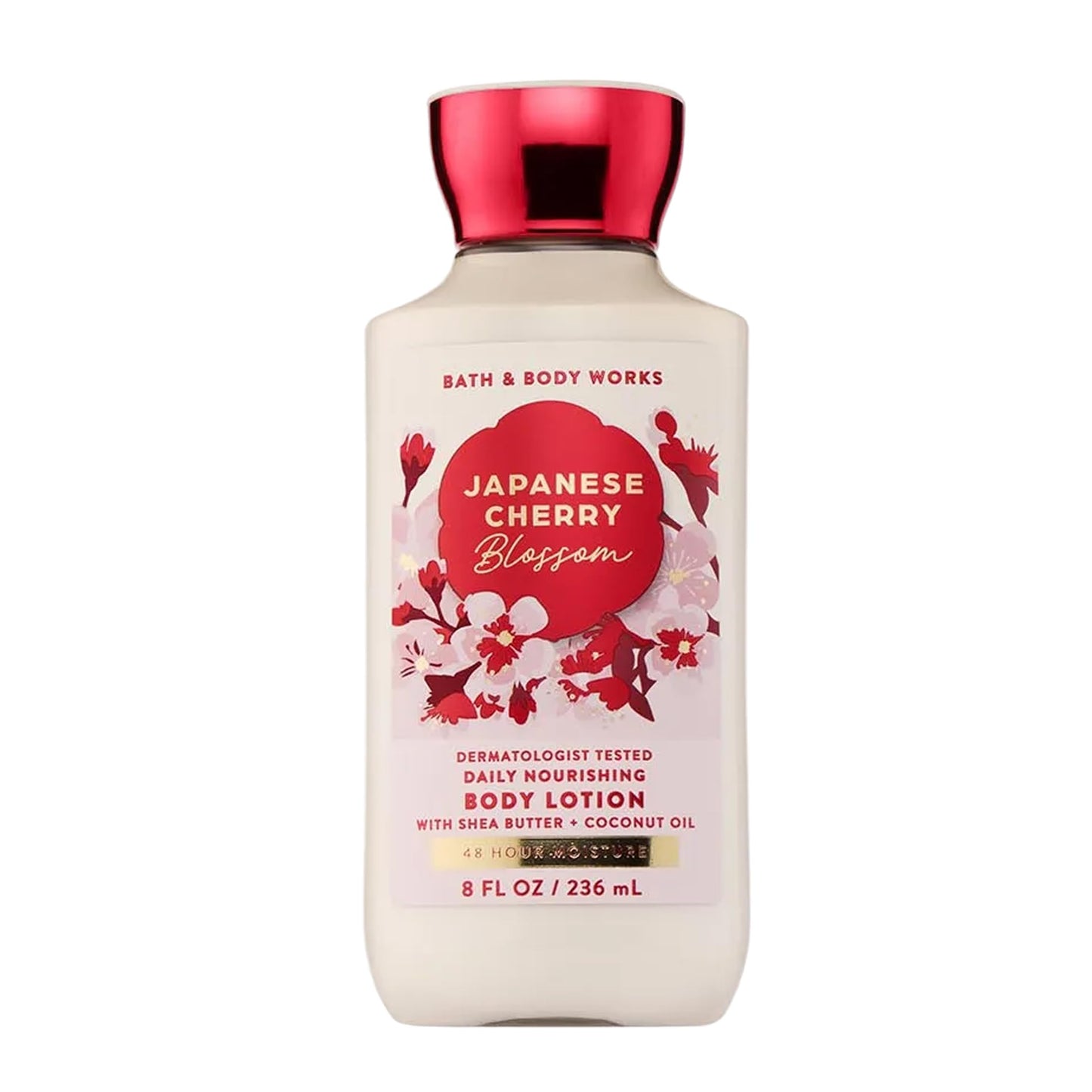 Bath & Body Works Japanese Cherry Blossom Body Lotion, Lightweight Daily Moisturizer with Shea Butter & Coconut Oil, Iconic Floral Scent, 8 fl oz - 1 Pack