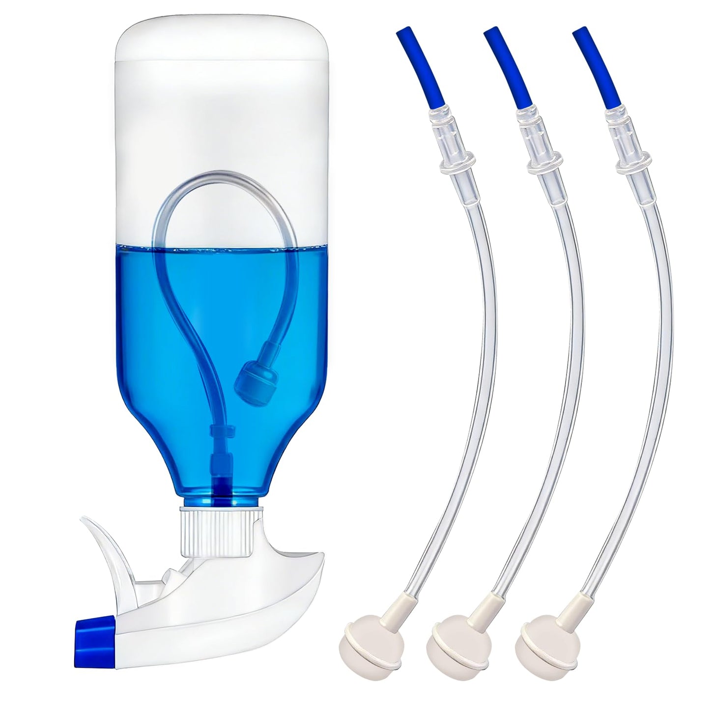 360 Tilted Spray Bottle Adapter with Weighted Tube, Upside Down Multi-Angle Sprayer Attachment, Universal Fit Flexible Dip Tube Replacement for Standard Cleaning Bottles(3-Pack)