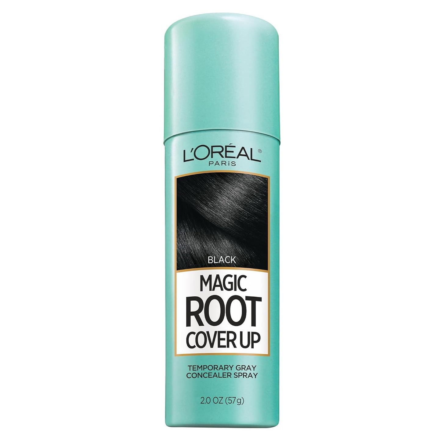 L'Oreal Paris Magic Root Cover Up - Gray Hair Spray for 100% Coverage | Lightweight, Ammonia-Free, Black, 2 oz