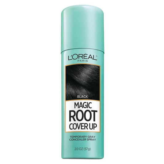 L'Oreal Paris Magic Root Cover Up - Gray Hair Spray for 100% Coverage | Lightweight, Ammonia-Free, Black, 2 oz