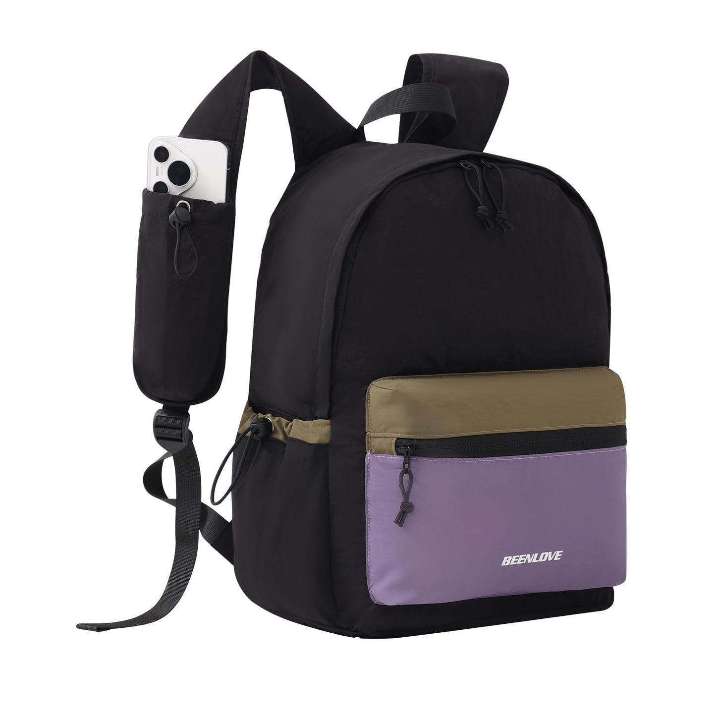 SODEER Hiking Backpack for Women Men 16L,Packable Waterproof Backpack,Foldable Daypack with Strap Pocket for Picnic Beach,Black
