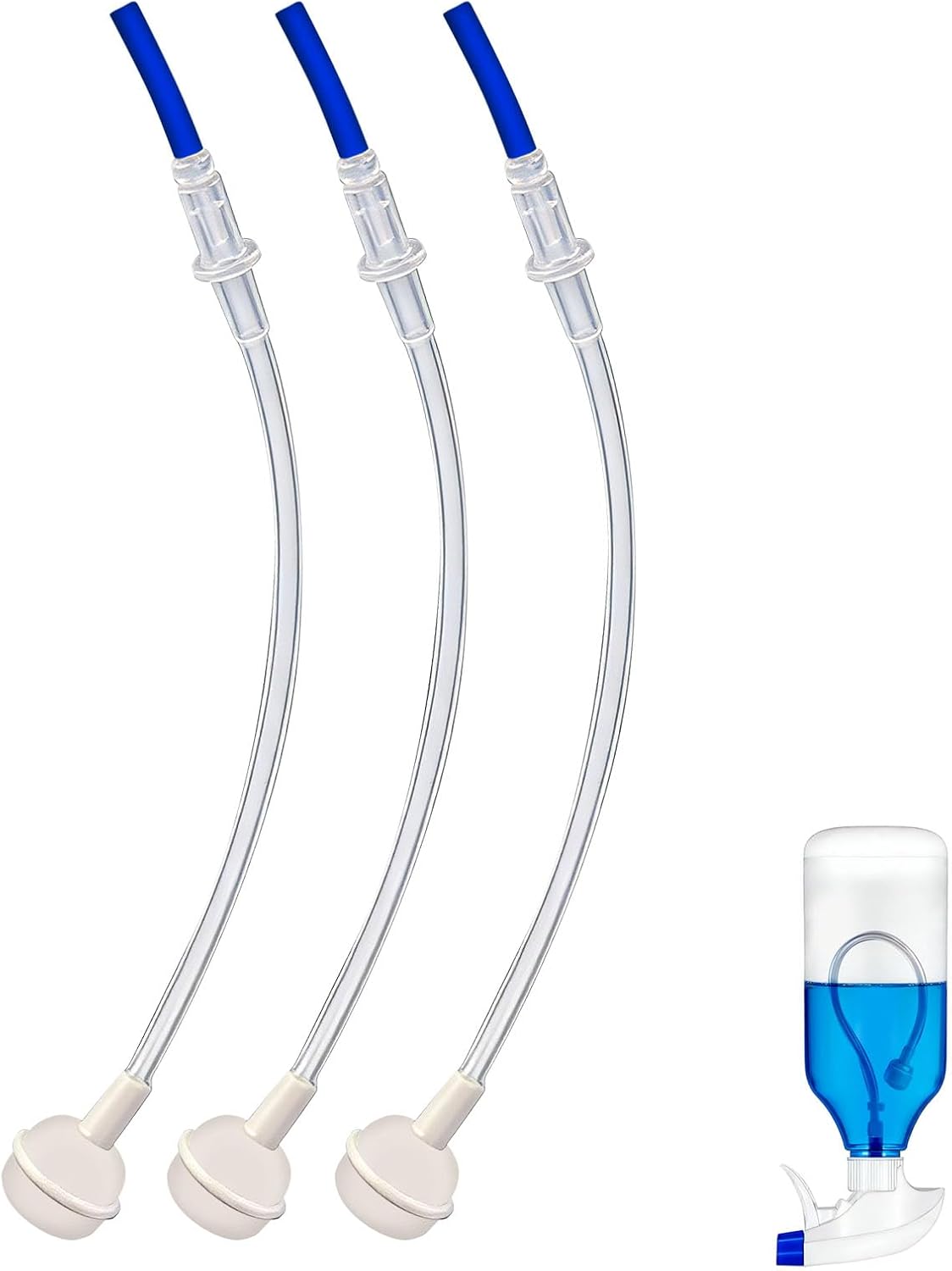 Universal 360° Spray Bottle Adapter - 3-Pack Tilted Design for Multi-Angle Cleaning | Flexible Dip Tube