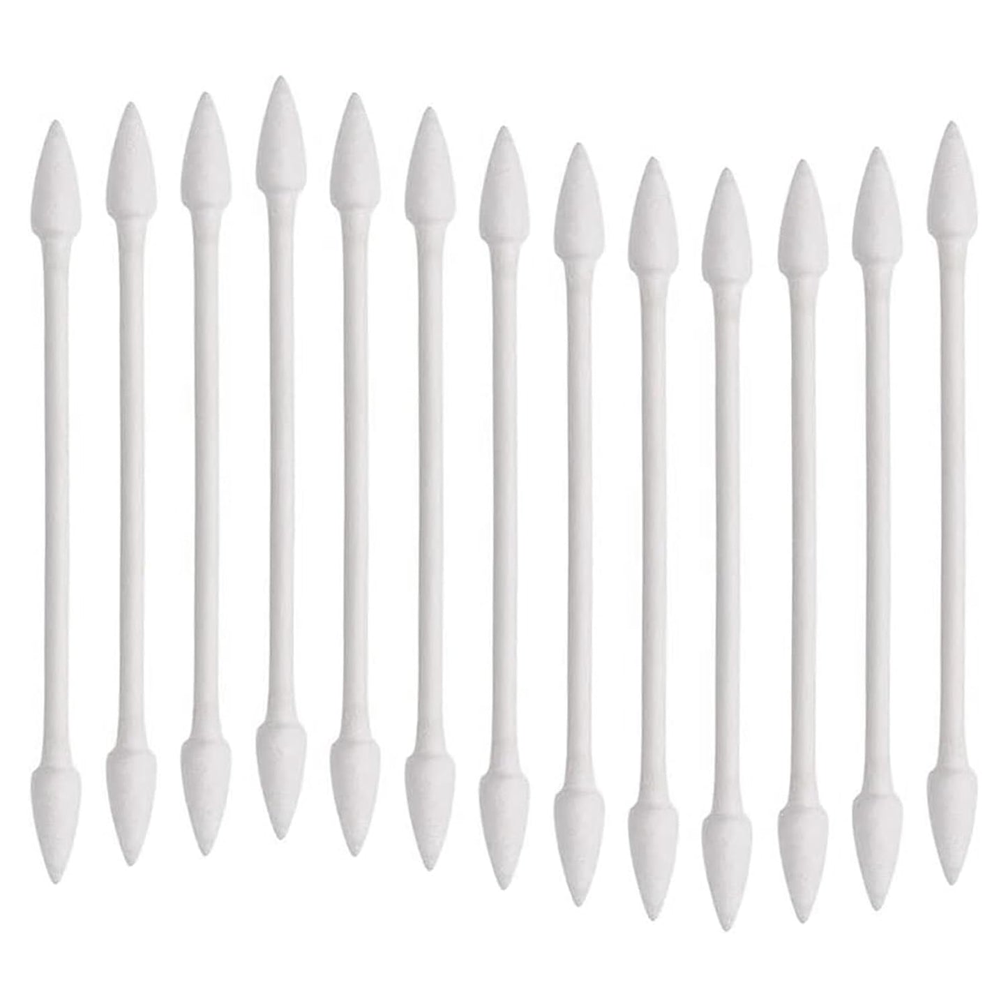 Pointed Tip Cotton Swabs - 800 Count Double Tipped Precision Buds for Makeup & Crafts | Spiral Head Design