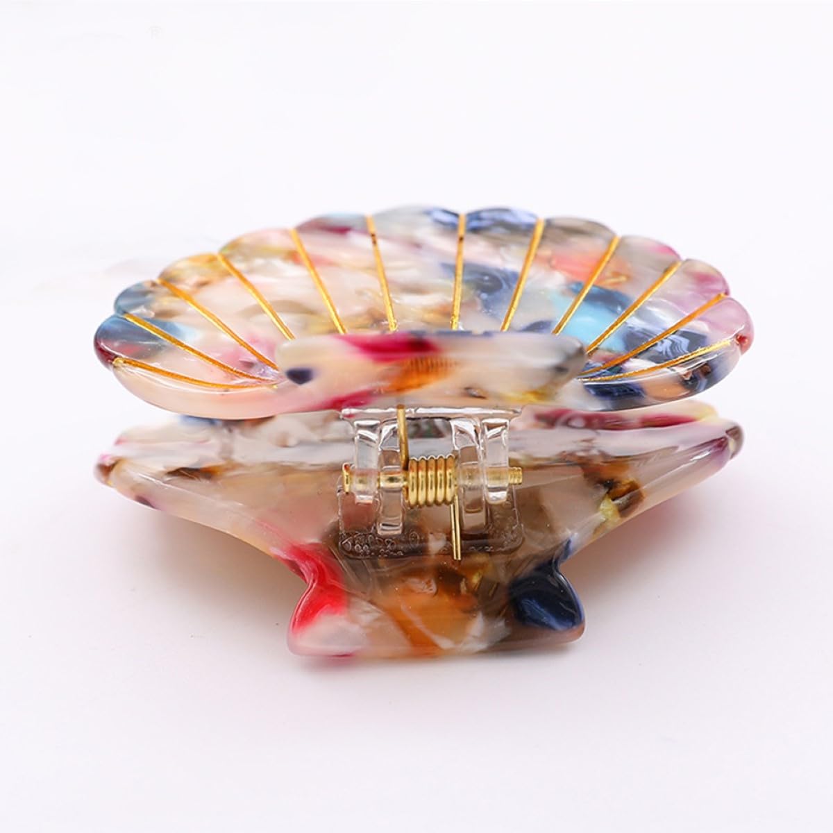 Shell Claw Clip - Acetate Hair Clips for Women | Small Blue Hair Accessory