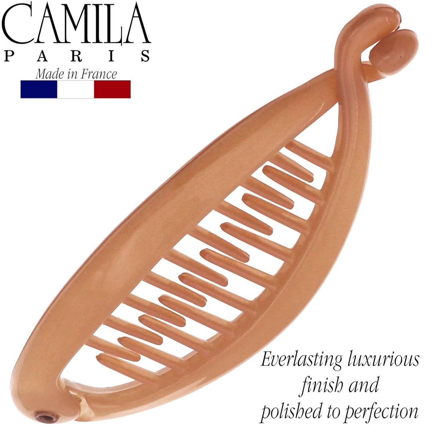 French Extra Small Banana Clips for Thin Hair - 3.5 Inch Classic Strong Hold Updo Ponytail Holder