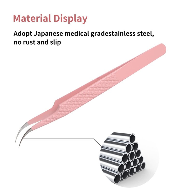 Eyelash Extension Tweezers FADLASH Volume Lash Tweezers Precision Curved Tip Lash Extension Tweezers Isolation & Volume Techniques Professional Application Tools