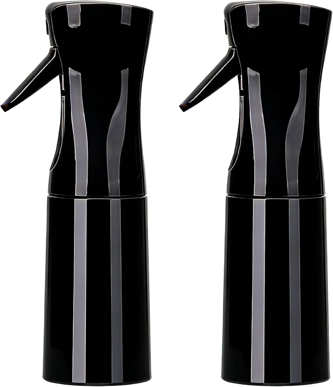 Continuous Spray Bottles for Hair - 200ml Reusable Mist Sprayer | Ideal for Hair Care, Plants & Cleaning (Black & White)