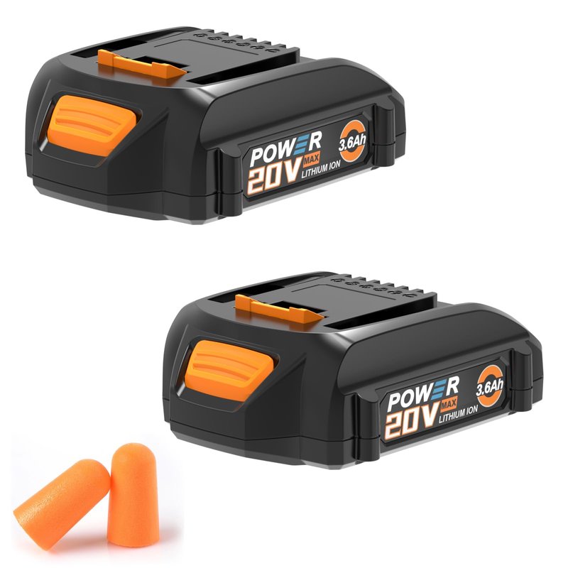 Koedsion 3600 mAh WA3525 20V Battery Replacement for Worx Battery 20V Power Share Max 20V Lithium-ion Battery Compatible with Worx 20V Battery WA3575 WA3520 WA3669 WG151s WG891 Leaf Blower Tools