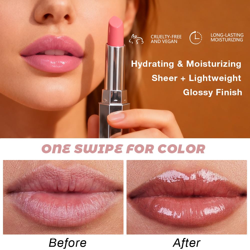 Raisin Honey Lipstick - Tinted Moisturizing Lip Balm for Dry Lips | Vegan Hydrating Gloss - 1Pc #08 Raisin