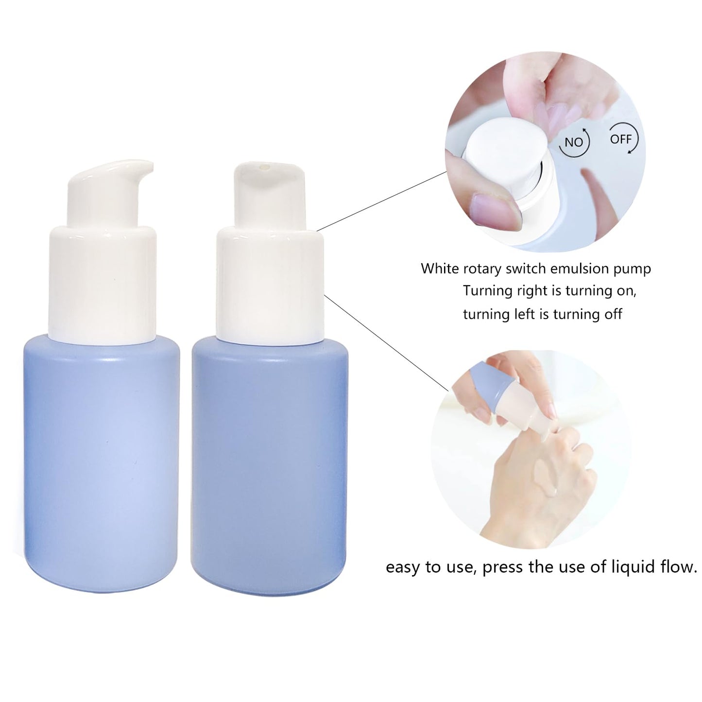 AGENIZ 4 Pack 1oz Glass Dropper Bottle,30ml Eye Dropper Bottle for Essential Oils with 2 Funnels & 2 Lotion Pumps for Perfumes,Lotion,Serum,Tincture Bottles(A-Multicolor)