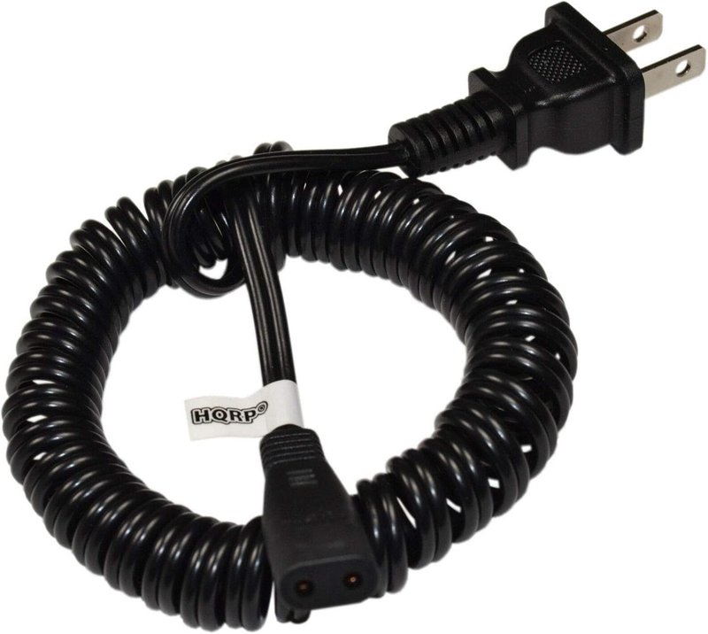 HQRP AC Power Charging Cord for Phillips Norelco, Remington, Grundig, Braun, Eltron Shaver Power Cord Lead Mains Cable