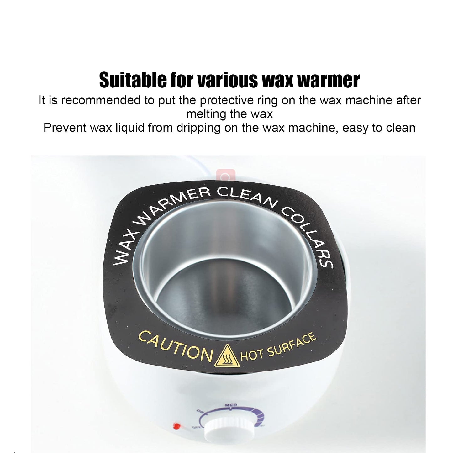 Professional Wax Warmer Collars, Square Wax Heater Protective Rings with EcoFriendly Material 10pcs Essential Salon Accessory for Home and Professionals Use