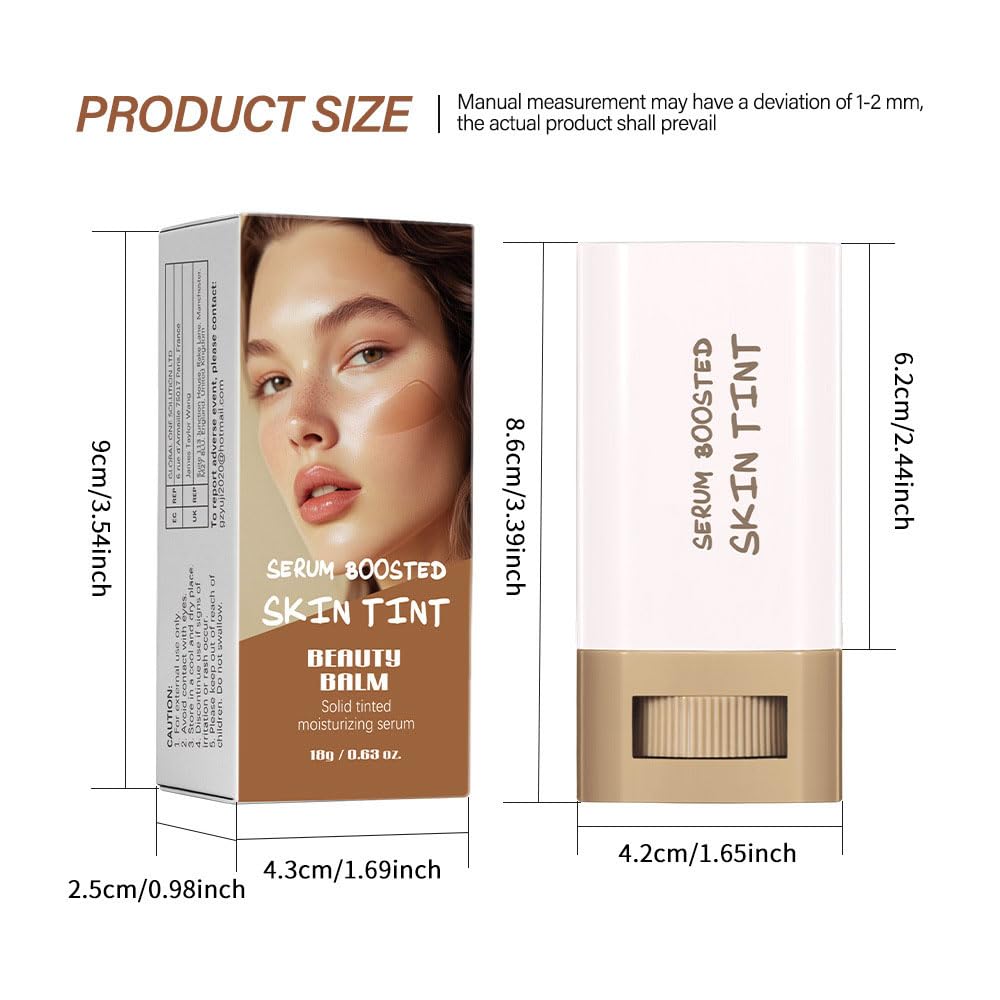 Foundation Stick - Tinted Moisturizer & Beauty Balm Serum for Black Women | Buildable Coverage, Natural Finish, All-Day Wear (#06)