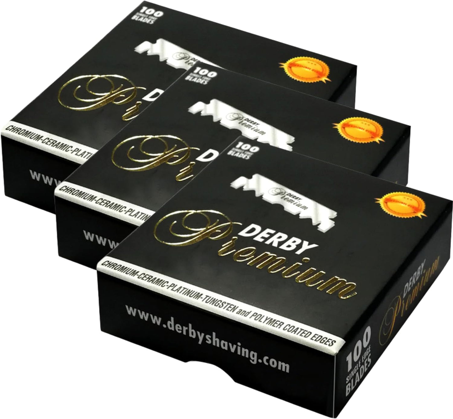 300 "Derby Premium" Single Edge Razor Blades for straight razor