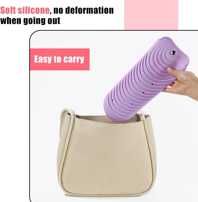 Heat Resistant Silicone Mat - Portable Curling Iron & Flat Iron Holder | Travel Case, Blue