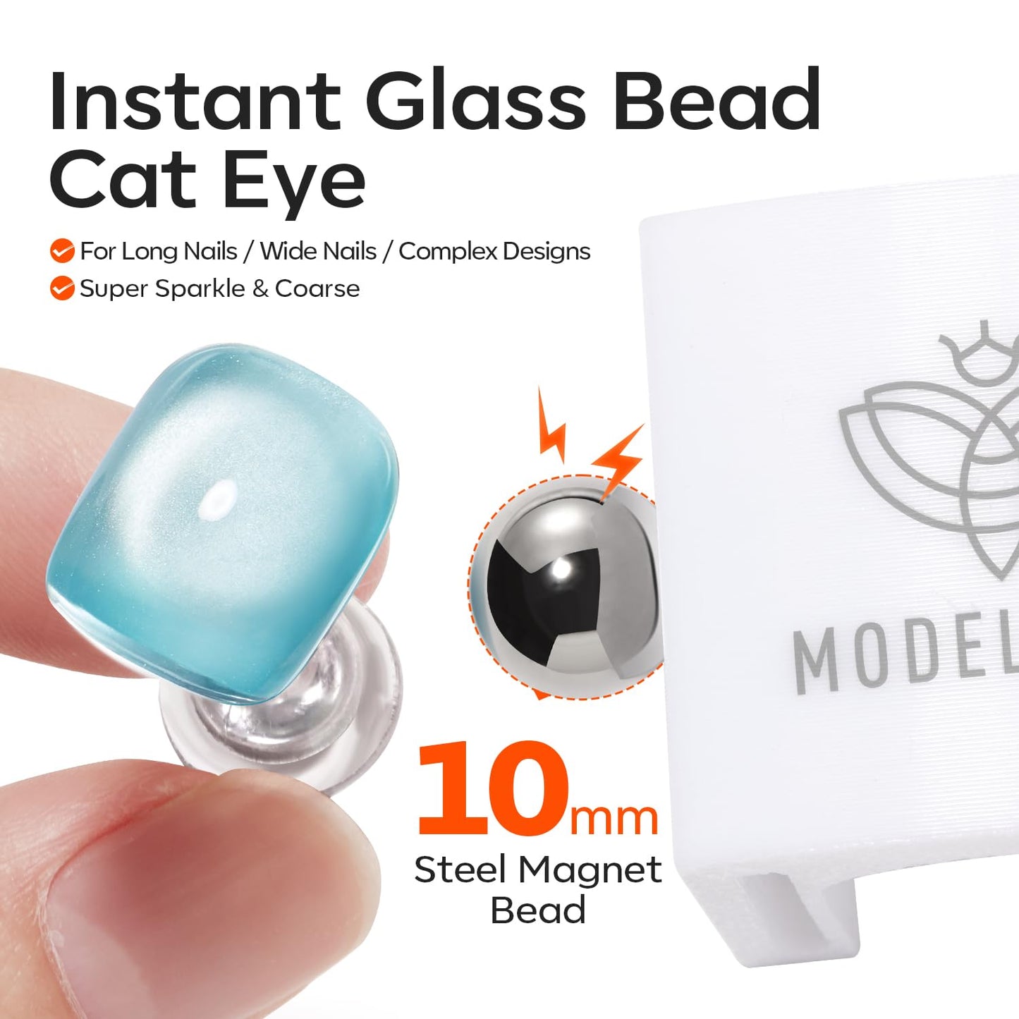 Cat Eye Magnet for Nail Polish - 5D Aura French Glass Bead | Beginner-Friendly Magnetic Tool for DIY Nail Art