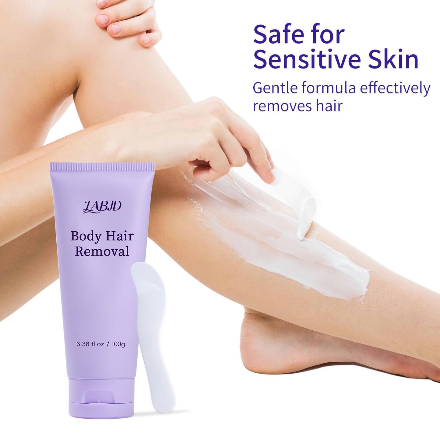 LABJD Gentle Body Hair Removal Cream-Pain free Hairs Removal Cream for Sensitive Skin with a Neutral Formula for Hair Removal and Skincare 2-in-1,Durable and Smooth for Men and Women