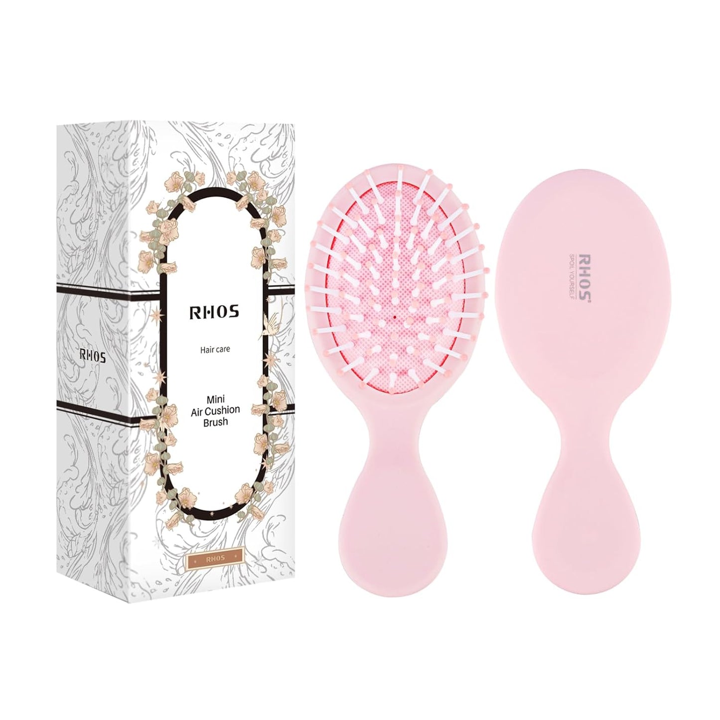 Double Head Folding Travel Hair Comb - Mini Pocket Detangling Brush for All Hair Types | Purple