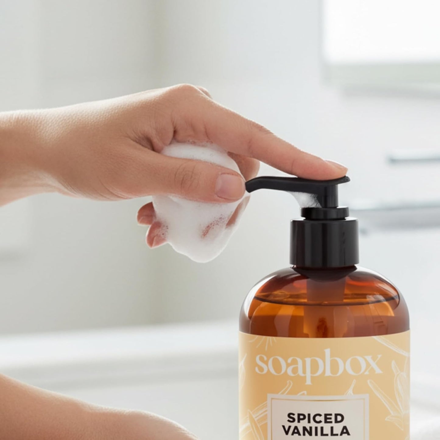 Spiced Vanilla Liquid Hand Soap - Moisturizing Gentle Cleanser | 4 Pack, Clean Ingredients Free of Harsh Chemicals