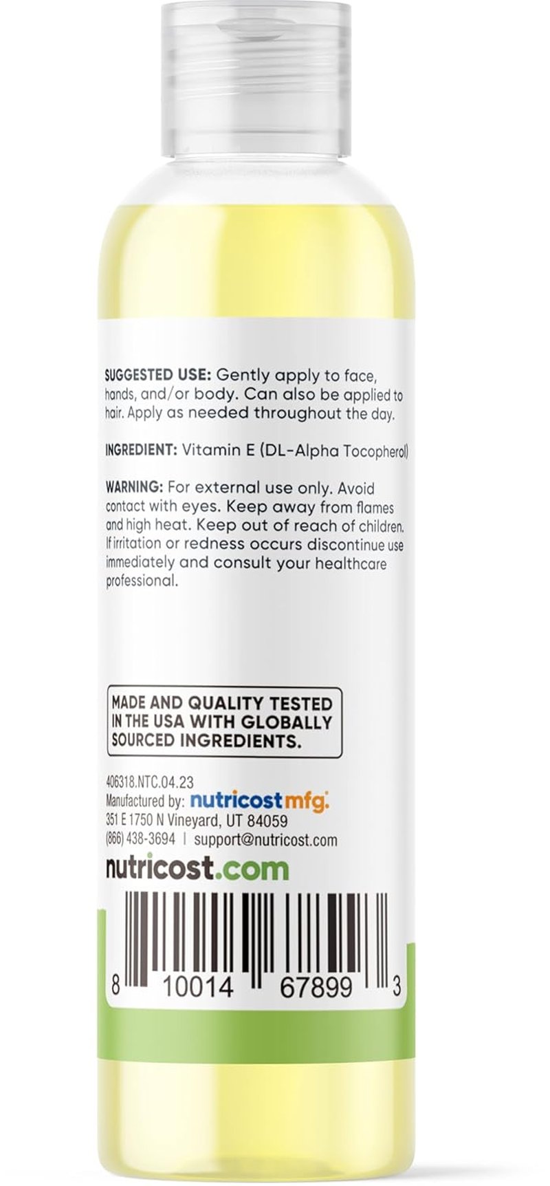 Vitamin E Oil - 8 Ounces | Nourishing Oil for Skin, Hair & Nails - 230,000 IU