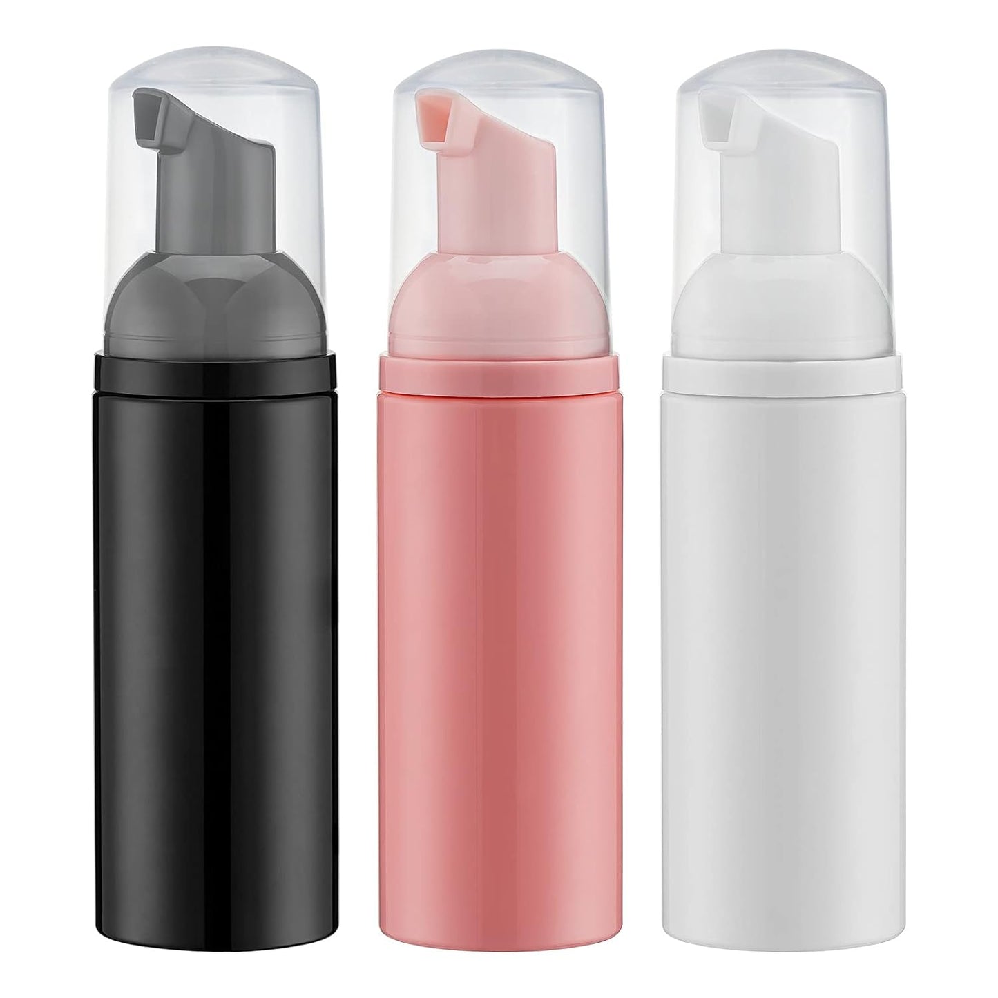 Foam Pump Bottle - Empty Travel Size Dispenser for Soap & Shampoo | Pink, 60ml, 3-Pack