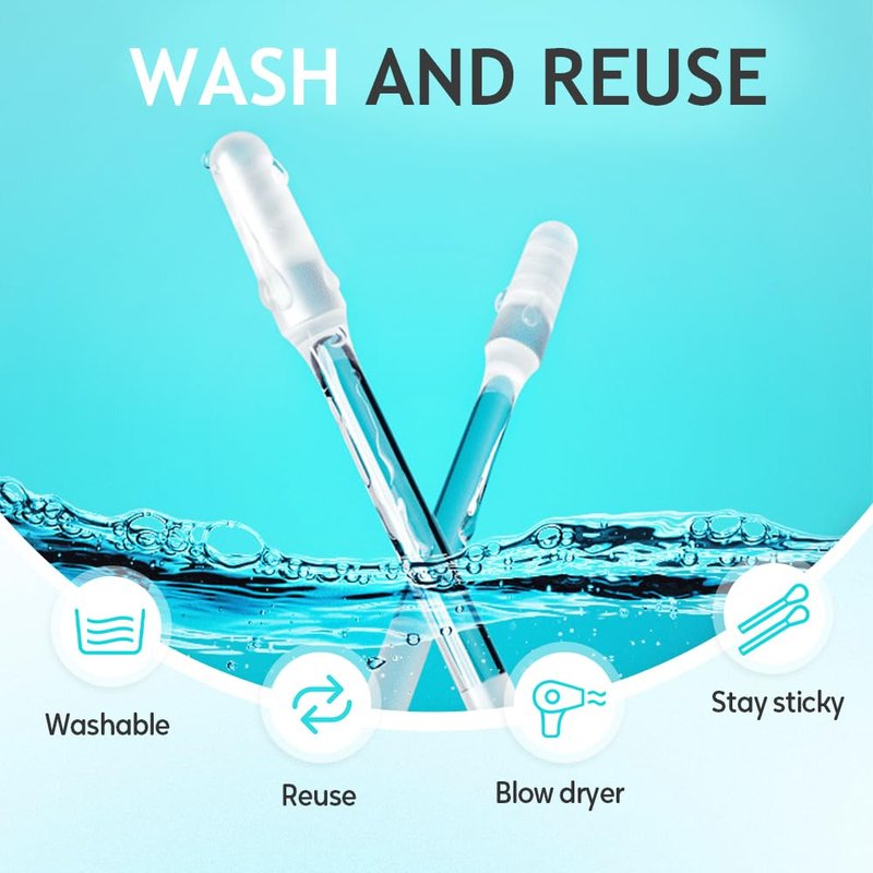 Earwax Removal Adhesive Swabs, 2025 New Reusable Earwax Removal Adhesive Swabs, Adult Spiral Ear Wax Removal Ear Scoop Remover Tool with Dust Cover Packaging (Large)