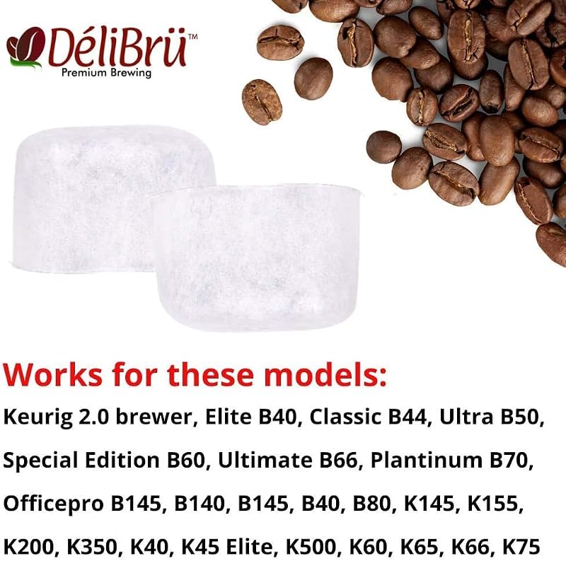 Delibru 12-Pack Water Filter Cartridges for Keurig Machines