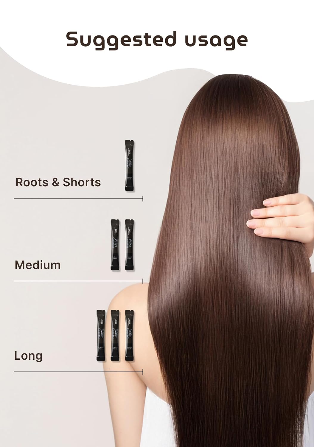 Korean Permanent Hair Dye Kit - Medium Brown Powder Color for Gray Coverage | Vegan Plant-Based Formula, Easy Application