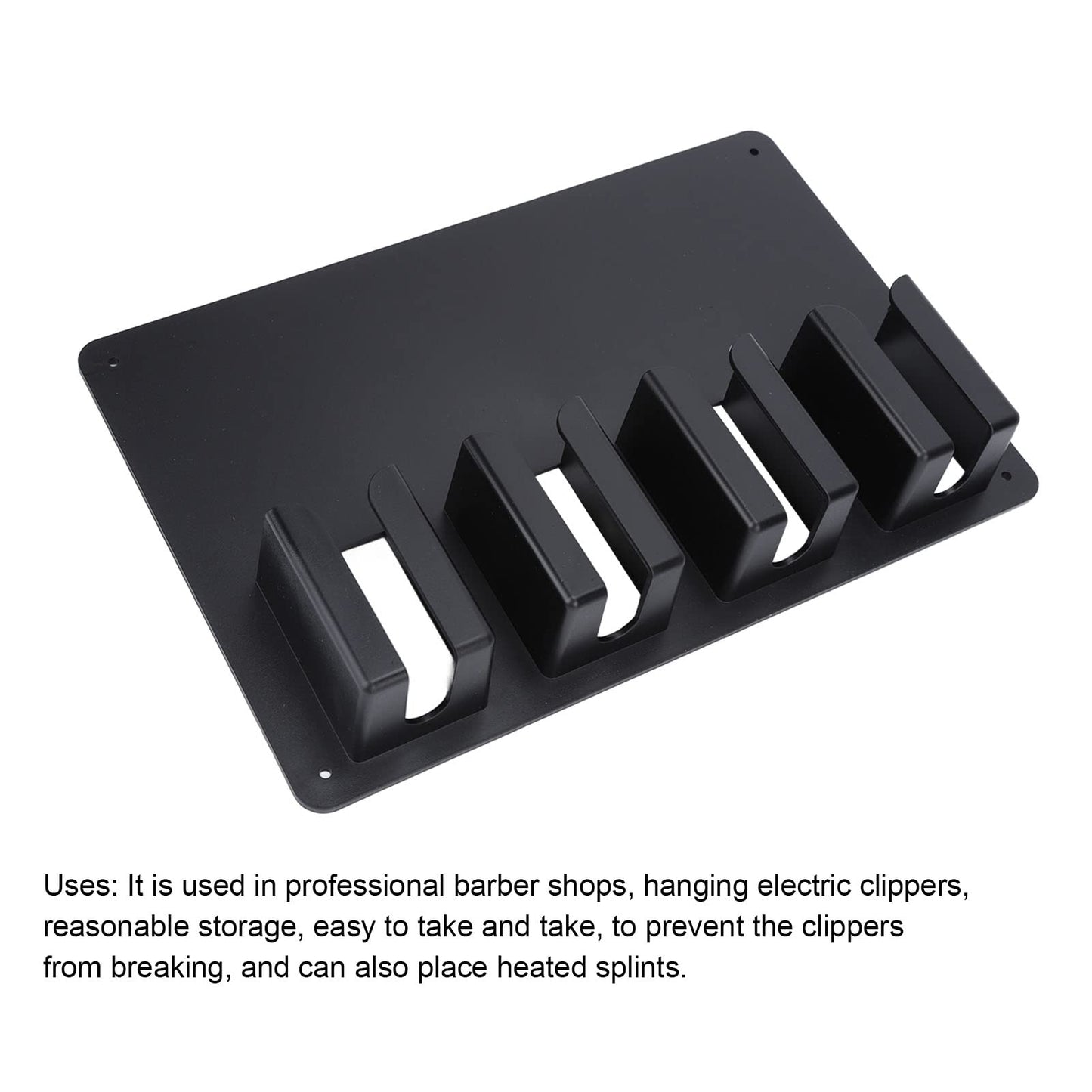 Agatige Hair Clipper Hanger Holder, Wall Mount Hair Clipper Storage Rack Large Storage Space Display Rack Hanging Barber Work Station Clipper Holder for Home Hair Salon
