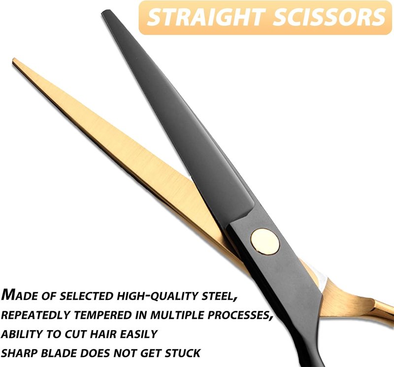 Professional Hair Cutting Scissors - Stainless Steel Barber Thinning Shears | Multifunctional Kit for Salon & Home Use