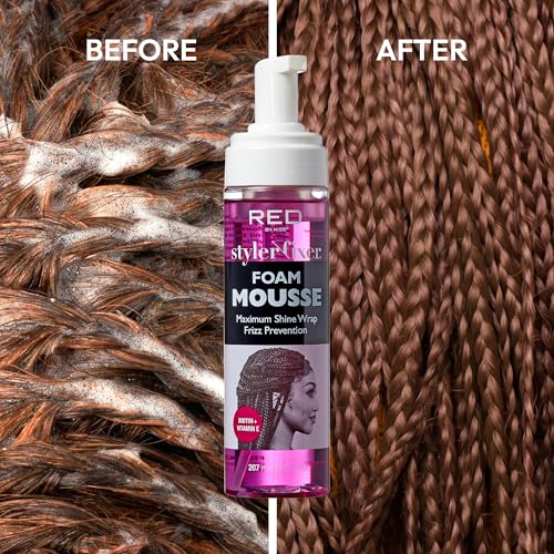 Red by Kiss Maximum Shine Wrap Mousse - Biotin & Vitamin E, 2 Pack