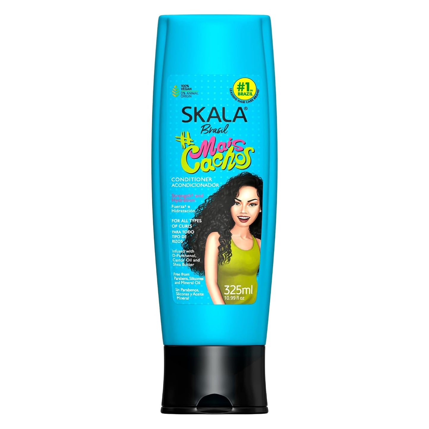 SKALA Curly Hair Conditioner - Vegan Formula with Shea Butter & Castor Oil | 325 mL Hydrating Care