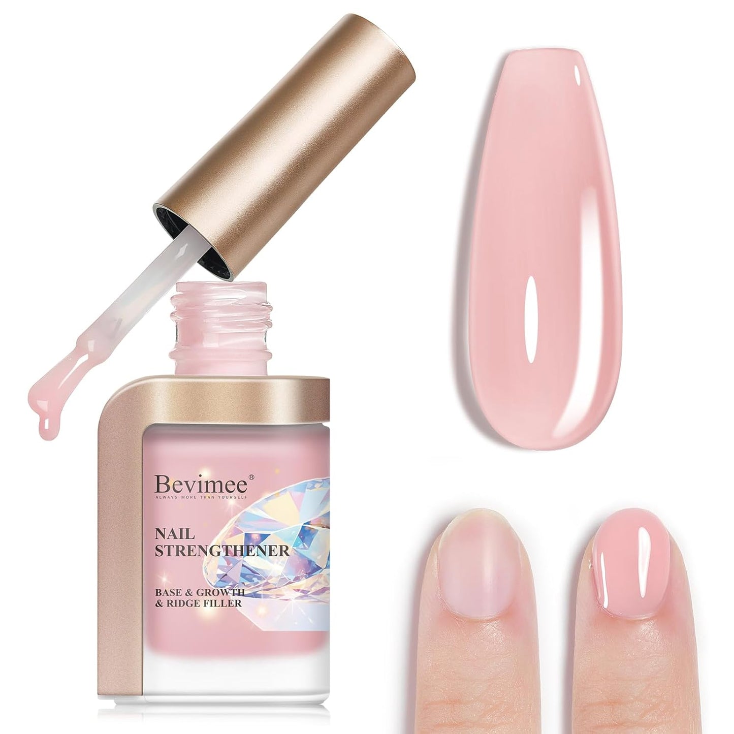 Nail Strengthener - Quick Dry Hardener for Weak & Damaged Nails | Extra Strong Growth Polish 12ML