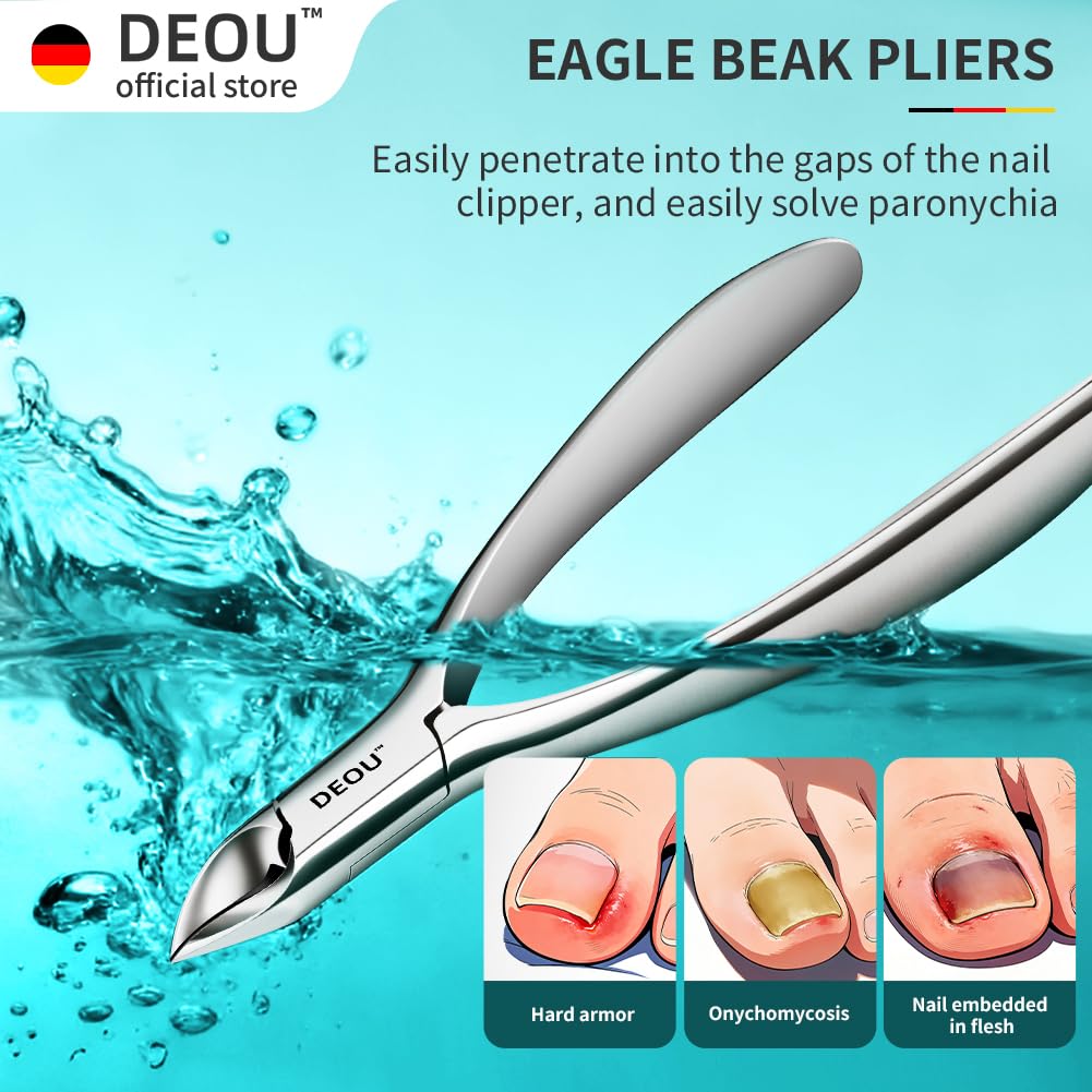 Premium Manicure Set - 8 in 1 Stainless Steel Grooming Kit | Luxury Leather Case for Travel & Home